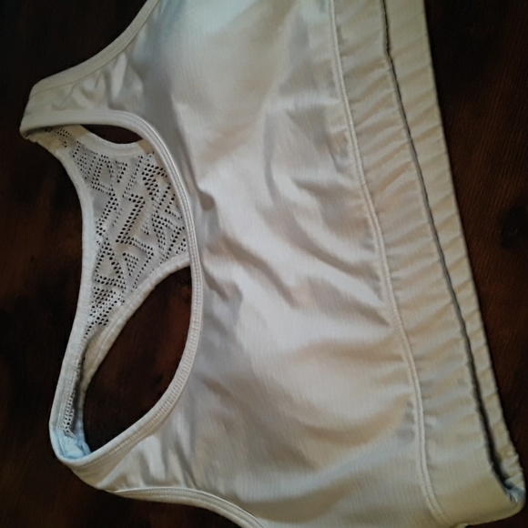 ZYIA Active XL White Padded Sports Bra Comfy Boho Detail Racerback - Picture 2 of 13